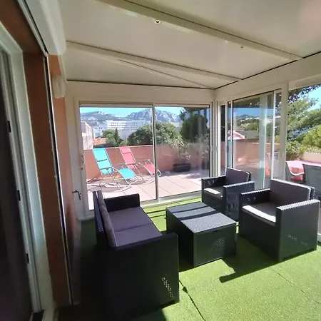 Duplex T4 Toit Terrasse Plages Parc Borely 13008 Lägenhet *